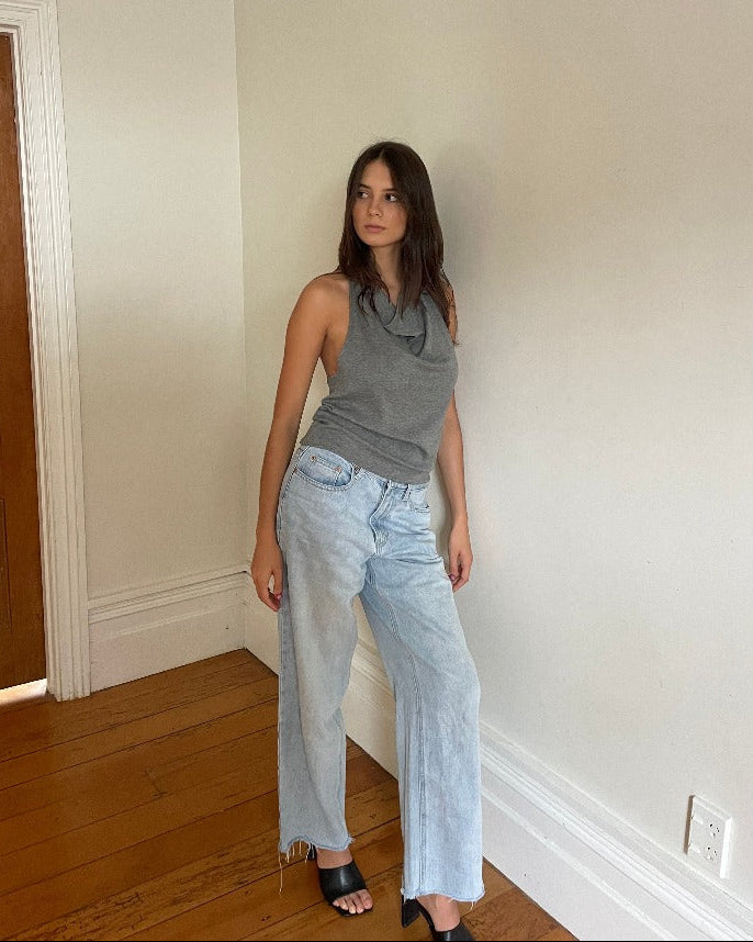 Camille Halter Top - Grey